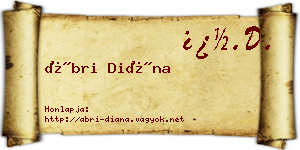 Ábri Diána névjegykártya